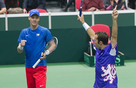 Tomá Berdych (vlevo) a Radek tpánek