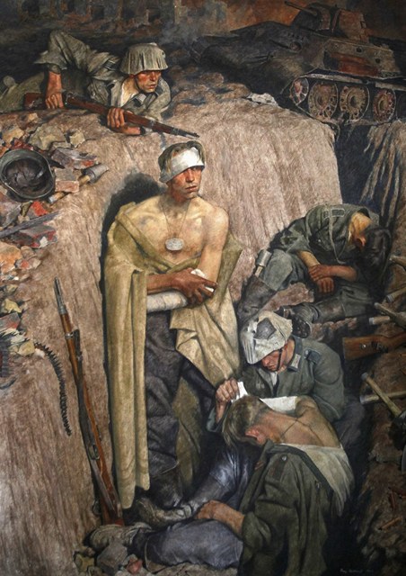 Mezi nalezenými obrazy z Hitlerovy sbírky bylo i dílo nmeckého malíe Franze Eichhorsta Vzpomínka na Stalingrad
