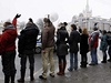 Lidský etz se v Moskv semkl asi 40 minut po plánovaném zaátku akce