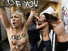 Femen protestuje po celé Evrop. V lednu byly k vidní ve výcarském Davosu.