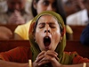 Indie: Kesané zpívají chvalozpvy v kostele v Yammu
