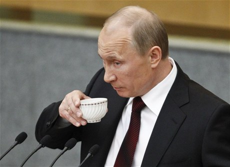 Vladim Putin pi projevu v parlamentu