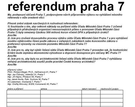 Petice za vyhláení referenda