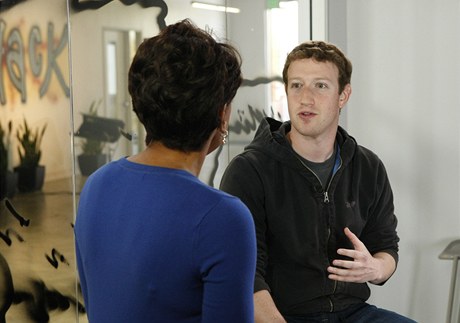 éf Facebooku Mark Zuckerberg v televizním vysílání poadu Good Morning America