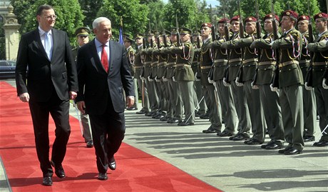 Petr Neas a Benjamin Netanjahu