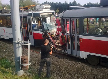 V Brn se na konené srazily dv tramvaje