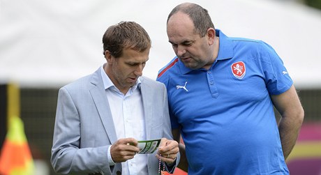 Karel Poborský a Miroslav Pelta.