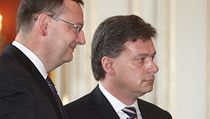 Nový ministr spravedlnosti Pavel Blažek po boku premiéra Petra Nečase. | na serveru Lidovky.cz | aktuální zprávy