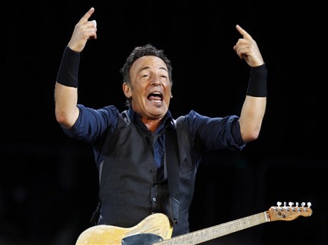 Bruce Springsteen na kvtnovém koncertu v Barcelon