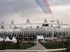 Olympijský stadion v Londýn se pipravuje na zahájení her.