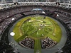 Olympijský stadion v Londýn se pipravuje na zahájení her.