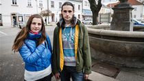 Mladí manželé z Běloruska Hanna a Jauhen, kteří ze země utekli před Lukašenkovým režimem a v ČR požádali o azyl. | na serveru Lidovky.cz | aktuální zprávy