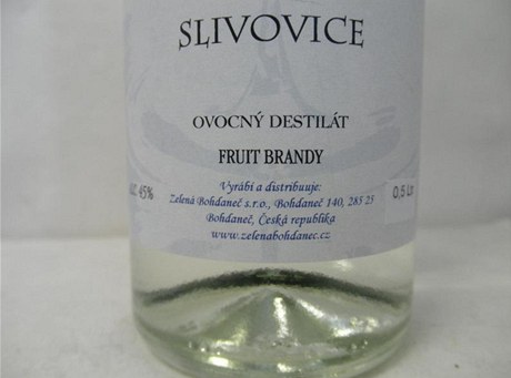 Slivovice, ve které byl pekroen limit pro obsah ethylkarbamátu. 