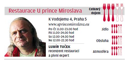 Hodnocen Restaurace U prince Miroslava.