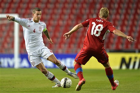 Matj Vydra (vpravo) a Daniel Agger