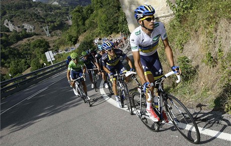 Alberto Contador bhem závodu Vuelta