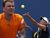 eská tenistka Kvta Peschkeová ve smíené tyhe s Polákem Marcinem Matkowskim