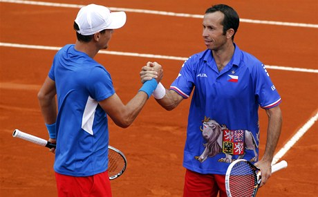 Tomá Berdych (vlevo) a Radek tpánek