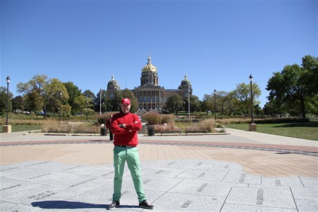 Iowa State Capitol vypadal z dálky jako budova Národního muzea v Praze.