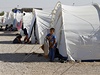 Syrské dti v uprchlickém táboe al-Qaim v provincii Anbar.