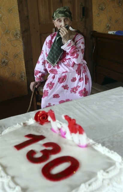 Antisa Chviavová na snímku pi oslav 130. narozenin