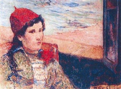 Paul Gaugain: "Dívka ped oteveným oknem", (1898)