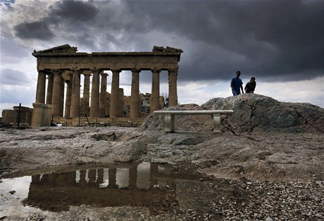 Zícenina chrámu Parthenon na aténské Akropoli