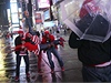 Francouztí turisté na Times Square