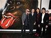 Rolling Stones a znak z jejich nového alba Grrr! Zleva Keith Richards, Charlie Watts, Mick Jagger a Ronnie Wood 