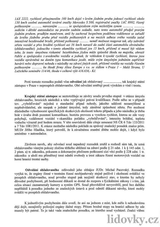 Usnesení o odvolání Alee Trpiovského k vrchnímu soudu - strana 2