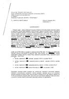 List z usnesení o zabavení nemovitostí mu obvinných v kauze Mostecká uhelná