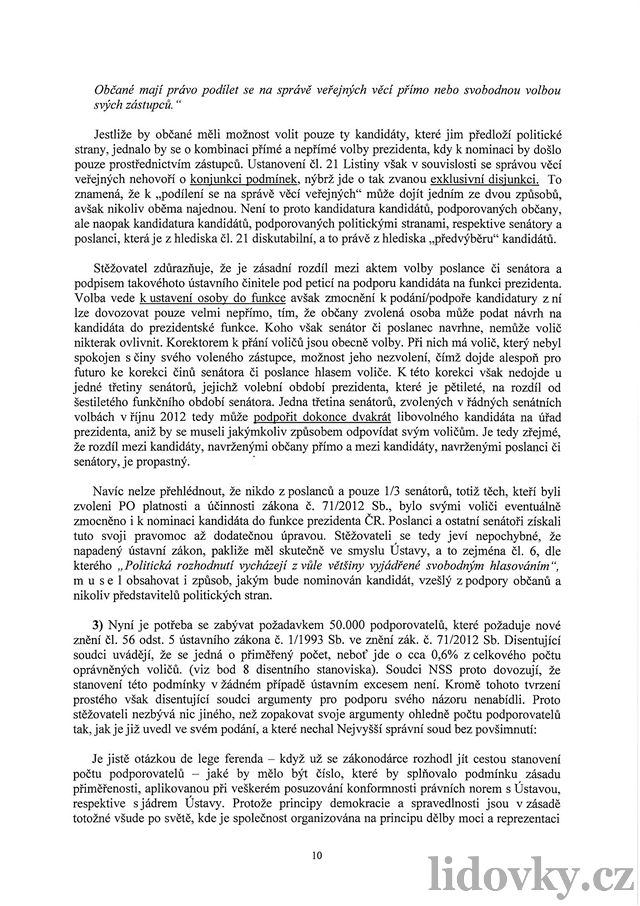 Ústavní stínost Tomia Okamury, strana 10