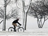 Chicagské cyklisty sníh neodradil.