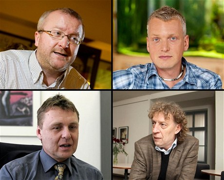 Radim Janura (vlevo nahoe), Martin Hausenblas (vpravo nahoe), Pavel Juíek (vlevo dole), Stanislav Bernard (vpravo dole)