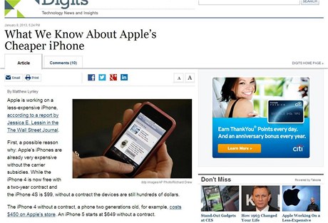 Apple pipravuje levnjí iPhone, píe Wall Street Journal