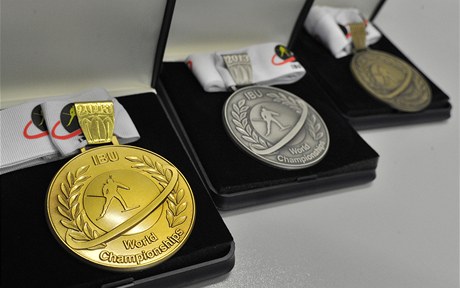 Medaile pro biatlonové MS v Novém Mst na Morav.
