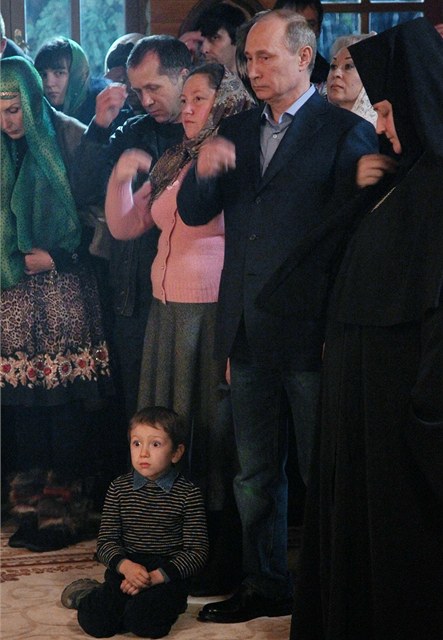 Vydený výraz malého chlapce po rozhovoru s Putinem obletl svt