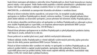 Upesujc podmnky pro klienty Poplatkyzpt.cz