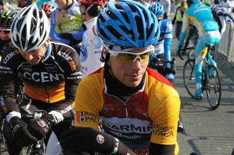 Závodník týmu Garmin - Sharp na loském roníku Tour de Méditerranéen.