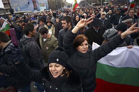 Bulharské protesty proti EZ.