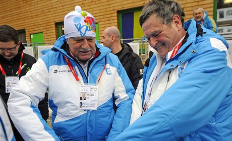 Prezident Václav Klaus dorazil do Nového Msta na Morav na biatlon