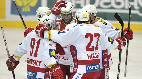 Hokejisté Slavie vyhráli ve Vítkovicích.