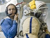 Ruská kosmonautka Elena Serova se pipravuje na nácvik ped misí.