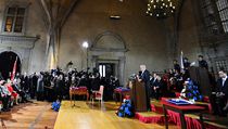 Miloš Zeman složil 8. března 2013 ve Vladislavském sále Pražského hradu prezidentský slib. | na serveru Lidovky.cz | aktuální zprávy