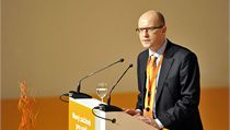Předseda ČSSD Bohuslav Sobotka vystoupil 15. března v Ostravě na sjezdu strany se svým projevem před volbou předsedy. | na serveru Lidovky.cz | aktuální zprávy