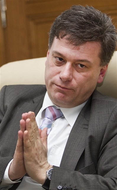 Ministr spraveldnosti Pavel Blaek (ODS) pi rozhovoru pro LN