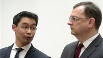 Premiér Petr Nečas (vpravo) a německý ministr hospodářství Philipp Rösler vystoupili 7. května na tiskové konferenci v Praze. | na serveru Lidovky.cz | aktuální zprávy