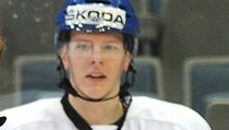 Zleva útočník Jan Kolář. trenér Alois Hadamczik a obránce Jakub Krejčík na srazu české hokejové reprezentace před Švédskými hrami, třetím turnajem seriálu Euro Hockey Tour | na serveru Lidovky.cz | aktuální zprávy