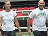 Petra Kvitová a David Kotyza po prvním wimbledonském triumfu.