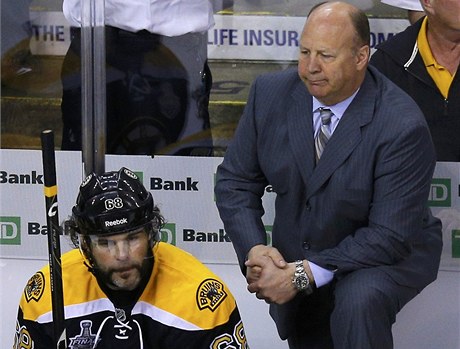 Jaromír Jágr a trenér Claude Julien.